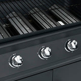 Gas Barbecue Grill 41 Cooking Zone Black Steel 310105