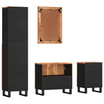 4 Piece Bathroom Furniture Set Solid Wood Acacia 3200642