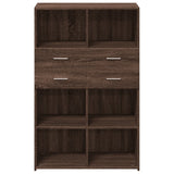 Highboard Brown Oak 80x42.5x124 cm Engineered Wood 3281391