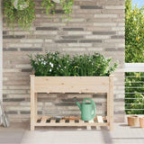 Garden Planter Beige 115 x 59 x 76.5 cm Solid fir wood 42006567