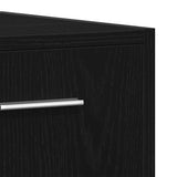 Bathroom Cabinet with Mirror Black Oak Engineered Wood 862014