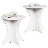 Coffee Table 2 pcs White Solid pine wood 873566