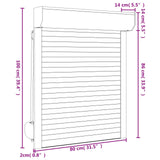 Roller Shutter White 80 x 100 cm Aluminium and Polyurethane 42047052