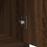 Sideboard with Drawers and Doors Brown Oak 70.5x34x74.5 cm 861847