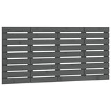 Wall Headboard Grey 126x3x63 cm Solid Wood Pine 824730