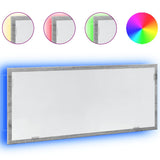 LED Bathroom Mirror Grey Sonoma 100x8.5x37 cm Engineered Wood 856273
