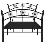 Bed Frame without Mattress Black Metal 90x200 cm 324744