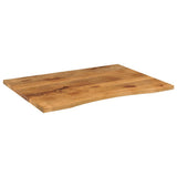 Desk Top with Curve 110x80x2.5 cm Solid Wood Rough Mango 370221