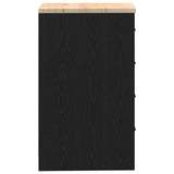 Garage Storage Cabinet Black 40x51x85 cm Solid Wood Pine 860590