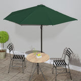 Garden Parasol with Aluminium Pole Green 300x155 cm Half 44592