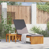Sun Lounger Reclining Brown 200 x 55 x 94cm Solid Acacia wood 4108116