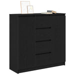Sideboard with Drawers Black Oak 100.5x35x98.5 cm Engineered Wood 3328454