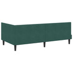 Corner Bed Frame with Headboard Dark green 100 x 200 cm Velvet 42016440