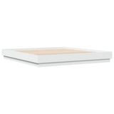 Bed Frame with LED without Mattress White 200x200 cm 3209765