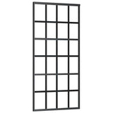 Sliding Door with Hardware Set 90x205 cm ESG Glass&Aluminium 3332855