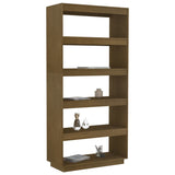 Book Cabinet/Room Divider Honey Brown 80x35x167 cm Solid Pinewood 810897