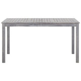 Outdoor Dining Set Grey Solid Acacia Wood Medium Durable 45940