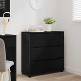 Storage Cabinet 80 x 31 x 81 cm Engineered Wood Black 888848