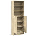 Highboard with LED Sonoma Oak 69x32.5x200 cm Engineered Wood 3307907