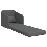 Folding Sofa Bed Dark Grey 65 x 80 x 83 cm Fabric 42030495