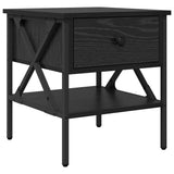 Bedside Cabinet with Drawer 2 pcs Black oak 40 x 42 x 45 cm 871227