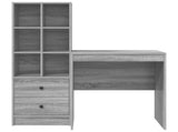 Desk with Drawer with Shelf with Storage 2 pcs Grey Sonoma 3337350