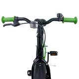 Kids Bike 22 Inches for 7-12 Years Old Green and Black 42009336