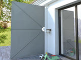 Collapsible Terrace Side Awning Grey 400x200 cm 44566