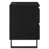Bedside Cabinet 2 pcs Black Oak 40 x 35 x 50 cm Engineered Wood 881919