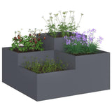 Garden Planter Anthracite 100 x 100 x 48 cm Steel 865850