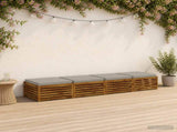 4-Piece Seat Cushions SOEST 4 pcs 100% Polyester Grey 944740
