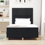 ZNTS Bed Frame Black 120x200 cm Fabric 3344720