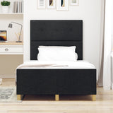 ZNTS Bed Frame Black 120x200 cm Fabric 3344720