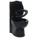 WC Ceramic Toilet Bathroom Corner Toilet Black 141134