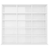 CD Cabinet High Gloss White 100x23x89.5 cm Engineered Wood 801793