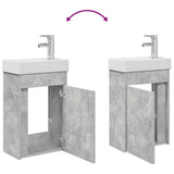 Bathroom Vanity Unit with Tap Concrete Grey 40.5 x 22.5 x 62 cm 889524