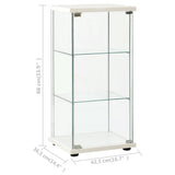 Storage Cabinet White and transparent Tempered glass, Engineered wood 322797