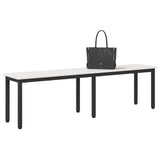 Bench White 160 x 35 x 45 cm Solid Pine Wood 892776
