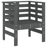 Garden Chairs 2 pcs Grey 61.5x53x71 cm Solid Wood Pine 825130