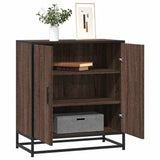 Sideboard Brown Oak 68x35x76 cm Engineered Wood and Metal 848968