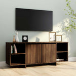 TV Cabinet Brown Oak 130x35x50 cm Engineered Wood 813055