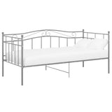 Sofa Bed Frame without Mattress Grey Metal 90x200 cm 324781