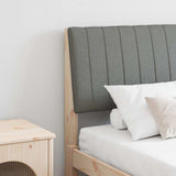 Upholstered Headboard Dark Grey 160 cm Solid Pine Wood 879385