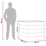 Garden Raised Bed Black 100 x 100 x 91 cm WPC and Aluminium 42038979