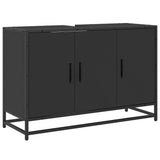 ZNTS Bathroom Sink Cabinet Black 90x33x60 cm Engineered Wood 849269