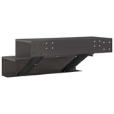 2-Step Garden Stairs 80.5 x 56.5 x 34 cm Steel Black 8016946