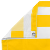 Balcony Screen Yellow and White 110 x 1000 cm Oxford Fabric 42030635