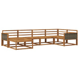 Outdoor Sofa Set 6 pcs Natural Solid Acacia Wood 3382697