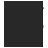 Narrow Bathroom Cupboard with Wheels Black Engineered Wood 855287