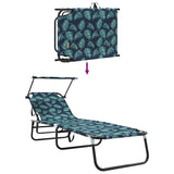 Folding Sun Lounger Folding Multicolour 190 x 57 x 81 cm Oxford 42003133